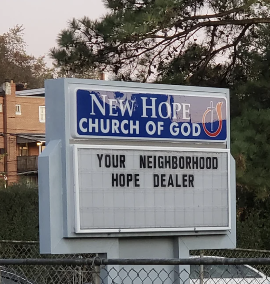 street sign - New Hope Church Of God Your Neighborhood Hope Dealer